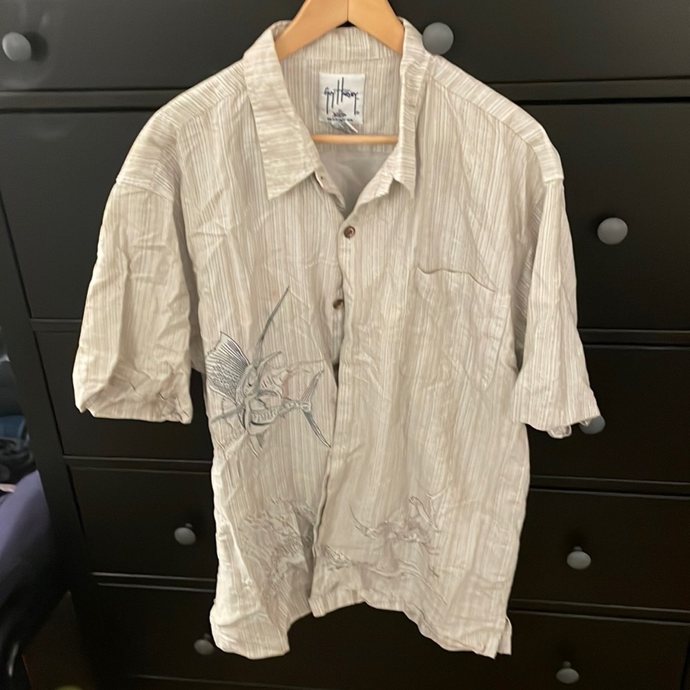 Guy Harvey button down cabana shirt